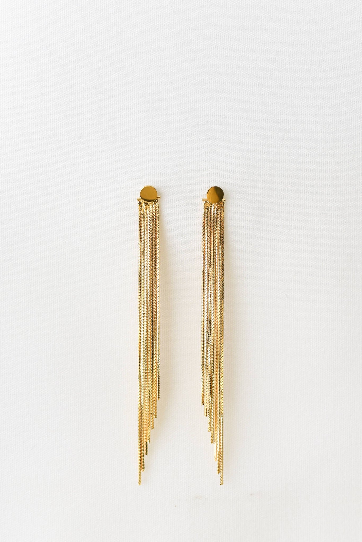 KRISTIN GOLD FRINGE EARRING DUO-EARRINGS-MODE-Couture-Boutique-Womens-Clothing