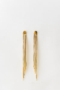 KRISTIN GOLD FRINGE EARRING DUO-EARRINGS-MODE-Couture-Boutique-Womens-Clothing