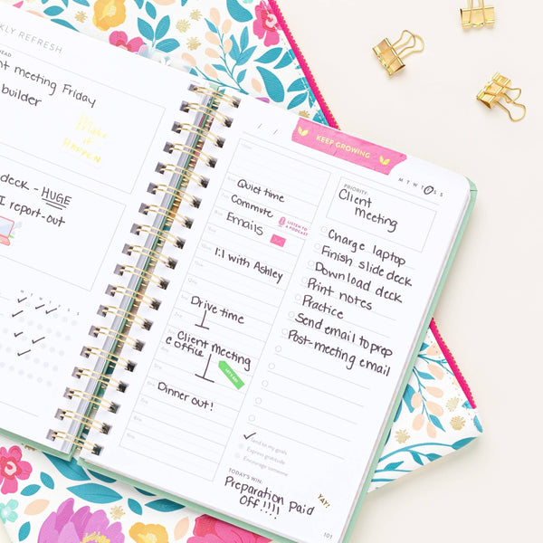 FRESH START DAILY GOAL PLANNER® | LILAC BLOOMS-Planner-MODE-Couture-Boutique-Womens-Clothing