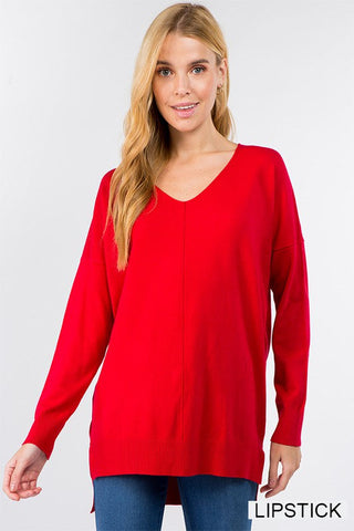 BROOKLYNN SWEATER IN BRIGHT RED-Sweaters-MODE-Couture-Boutique-Womens-Clothing