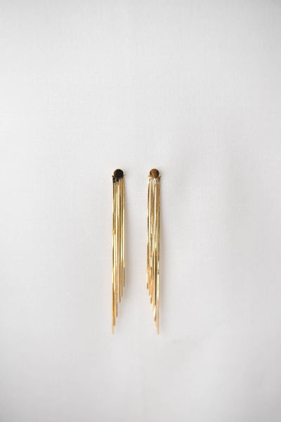 KRISTIN GOLD FRINGE EARRING DUO-EARRINGS-MODE-Couture-Boutique-Womens-Clothing