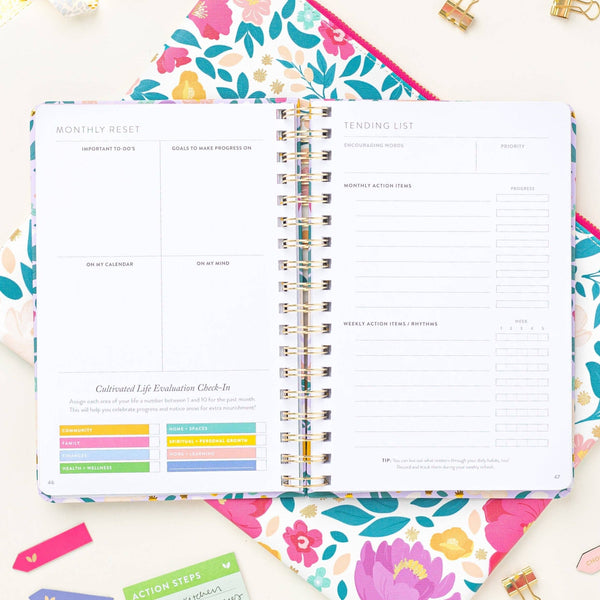 FRESH START DAILY GOAL PLANNER® | LILAC BLOOMS-Planner-MODE-Couture-Boutique-Womens-Clothing