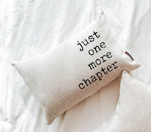 12X18 JUST ONE MORE CHAPTER DECORATIVE LUMBAR THROW PILLOW-PILLOW-MODE-Couture-Boutique-Womens-Clothing