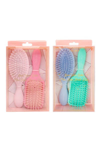 CELAVI MATTE PASTEL PADDLE HAIR BRUSH DUO SET-hair brush-MODE-Couture-Boutique-Womens-Clothing