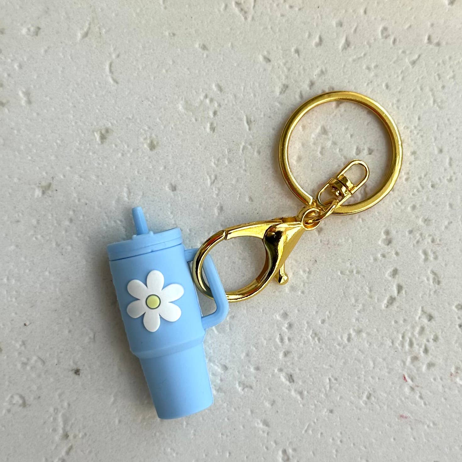 PETITE TUMBLER WITH GOLD HARDWARE KEYCHAIN (MULTI)-KEYCHAIN-MODE-Couture-Boutique-Womens-Clothing