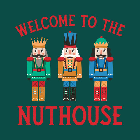 Christmas Napkins |Welcome To The Nuthouse - Dk Grn - 20ct-MODE-Couture-Boutique-Womens-Clothing