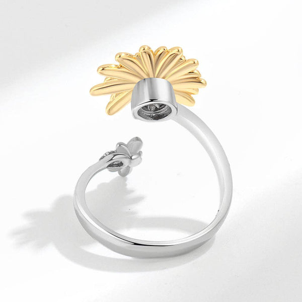 DAISY BEE ANXIETY FIDGET SPIINER RING IN SILVER-RING-MODE-Couture-Boutique-Womens-Clothing