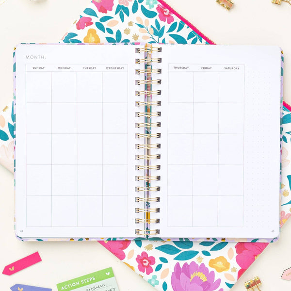 FRESH START DAILY GOAL PLANNER® | LILAC BLOOMS-Planner-MODE-Couture-Boutique-Womens-Clothing