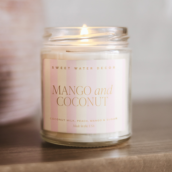 MANGO & COCONUT 9 OZ SOY CANDLE-CANDLE-MODE-Couture-Boutique-Womens-Clothing