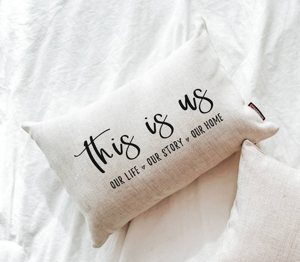 Our Story Throw Pillow: 12x18 Pillow Cover Only-MODE-Couture-Boutique-Womens-Clothing