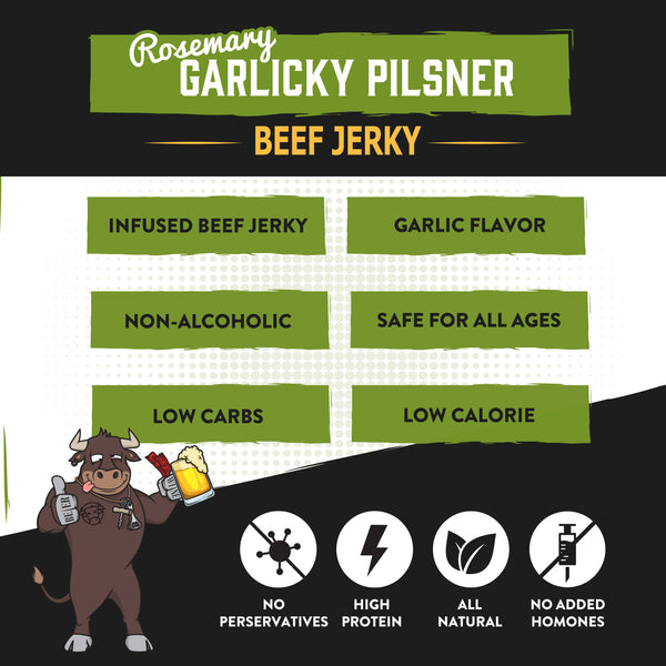 ROSEMARY GARLICKY PILSNER BEEF JERKY-MODE-Couture-Boutique-Womens-Clothing