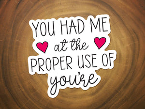 Grammar Sticker | You're | Funny Sticker | Waterproof Vinyl-MODE-Couture-Boutique-Womens-Clothing