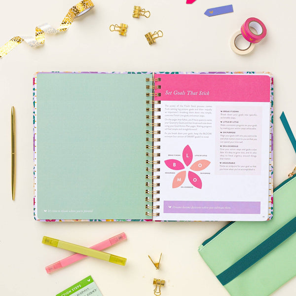 FRESH START WEEKLY GOAL PLANNER | LILAC BLOOMS-Planner-MODE-Couture-Boutique-Womens-Clothing