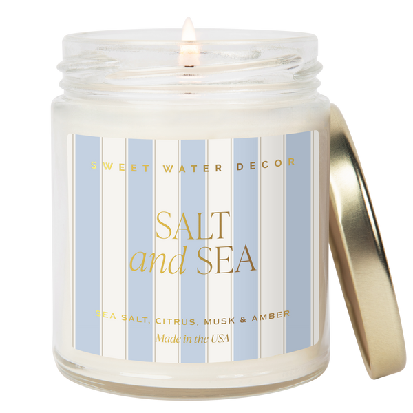 SALT & SEA 9 OZ. SOY CANDLE-CANDLE-MODE-Couture-Boutique-Womens-Clothing