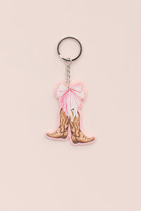 WESTERN COQUETTE BOW BOOTS KEYCHAIN-KEYCHAIN-MODE-Couture-Boutique-Womens-Clothing