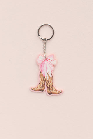 WESTERN COQUETTE BOW BOOTS KEYCHAIN-KEYCHAIN-MODE-Couture-Boutique-Womens-Clothing