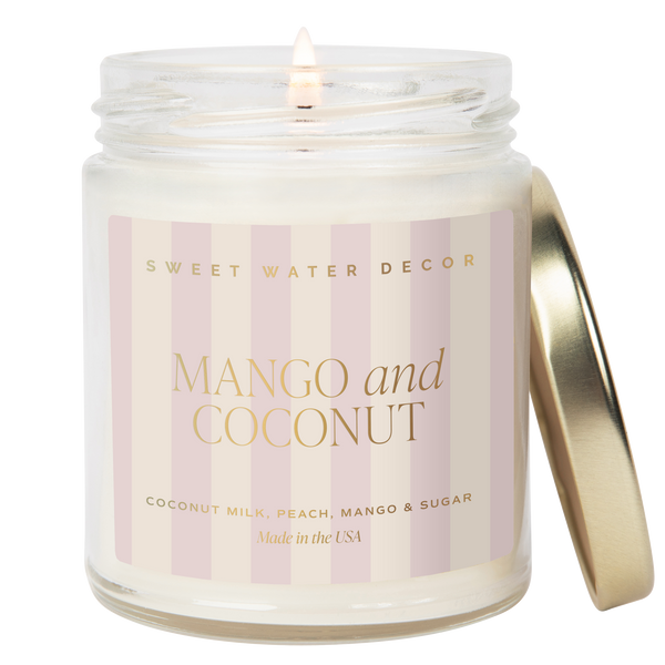 MANGO & COCONUT 9 OZ SOY CANDLE-CANDLE-MODE-Couture-Boutique-Womens-Clothing