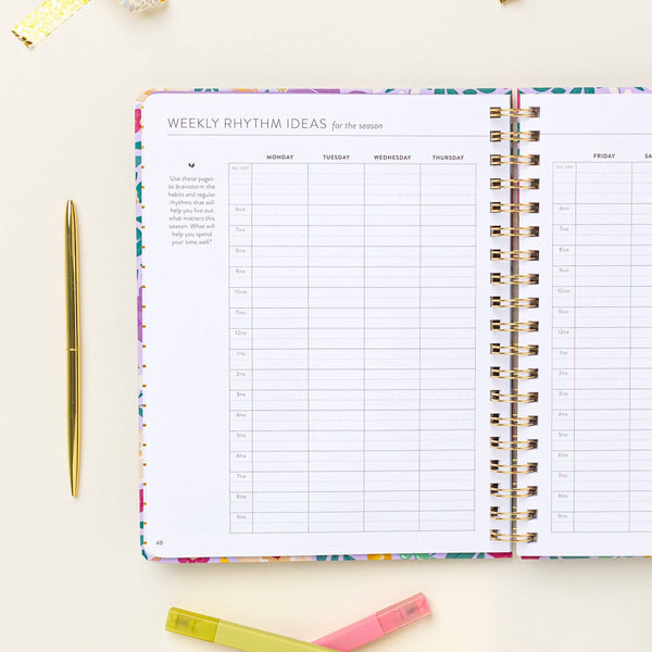 FRESH START WEEKLY GOAL PLANNER | LILAC BLOOMS-Planner-MODE-Couture-Boutique-Womens-Clothing