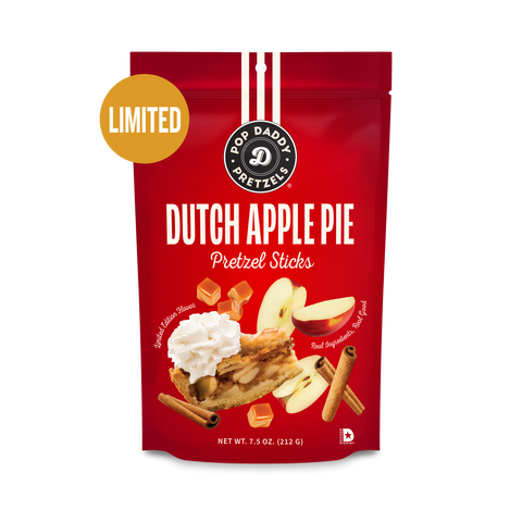 POP DADDY DUTCH APPLE PIE SEASONED PRETZELS 7.5 OZ-pretzels-MODE-Couture-Boutique-Womens-Clothing