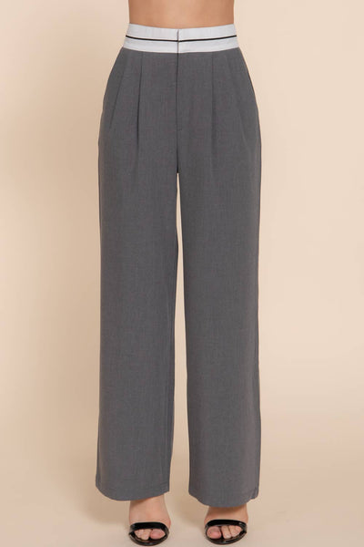 SERENE SKIES STRAIGHT LONG PANTS IN CHARCOAL-Pants-MODE-Couture-Boutique-Womens-Clothing