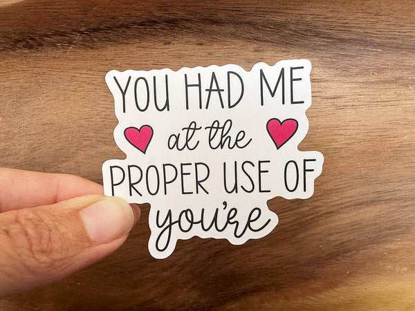 Grammar Sticker | You're | Funny Sticker | Waterproof Vinyl-MODE-Couture-Boutique-Womens-Clothing