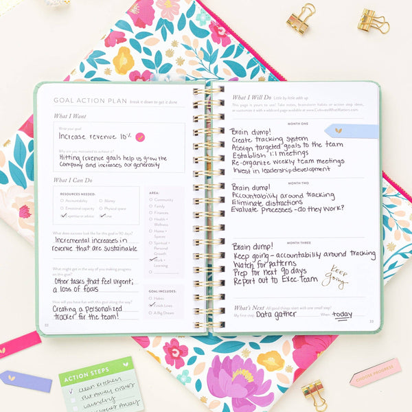 FRESH START DAILY GOAL PLANNER® | LILAC BLOOMS-Planner-MODE-Couture-Boutique-Womens-Clothing