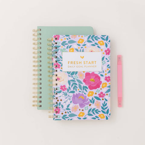 FRESH START DAILY GOAL PLANNER® | LILAC BLOOMS-Planner-MODE-Couture-Boutique-Womens-Clothing