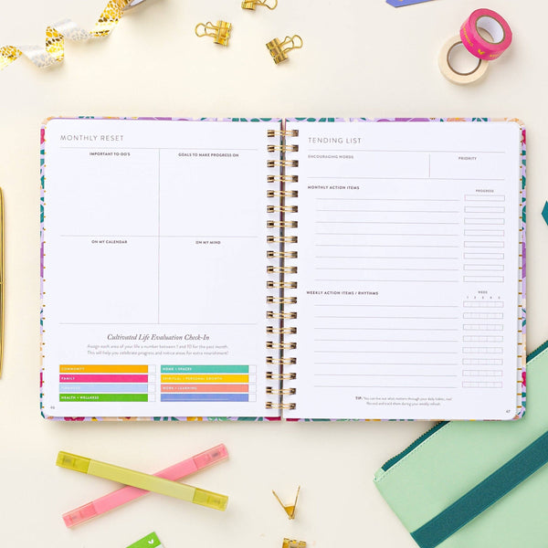 FRESH START WEEKLY GOAL PLANNER | LILAC BLOOMS-Planner-MODE-Couture-Boutique-Womens-Clothing