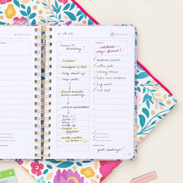 FRESH START DAILY GOAL PLANNER® | LILAC BLOOMS-Planner-MODE-Couture-Boutique-Womens-Clothing