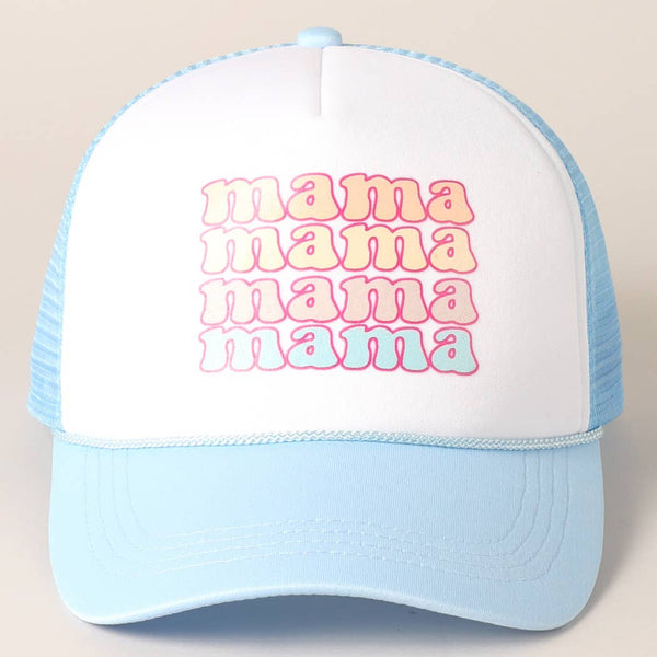 MAMA Foam Trucker Hat FUCHSIA-HATS-MODE-Couture-Boutique-Womens-Clothing