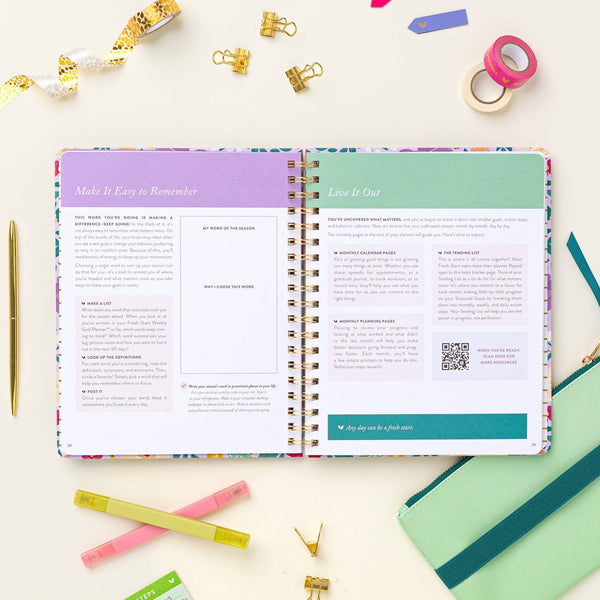 FRESH START WEEKLY GOAL PLANNER | LILAC BLOOMS-Planner-MODE-Couture-Boutique-Womens-Clothing