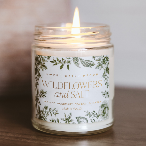 WILDFLOWERS & SALT 9 OZ SOY CANDLE-CANDLE-MODE-Couture-Boutique-Womens-Clothing