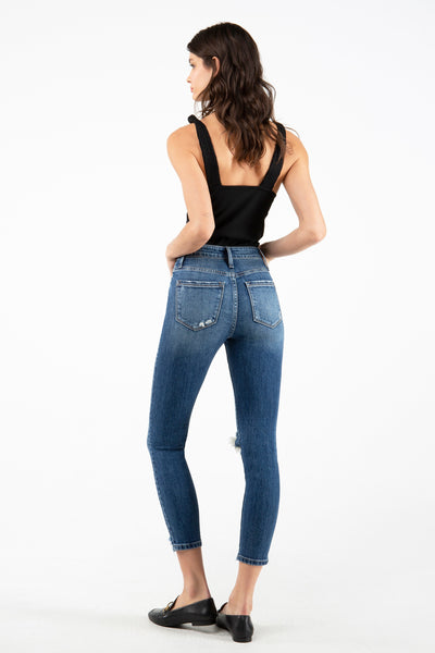 CEROS HIGH RISE CROP SKINNY JEAN IN MEDIUM DENIM-MODE-Couture-Boutique-Womens-Clothing